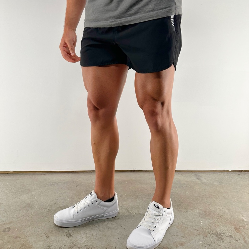 MIER / Black 3 Inch Running Shorts / Small